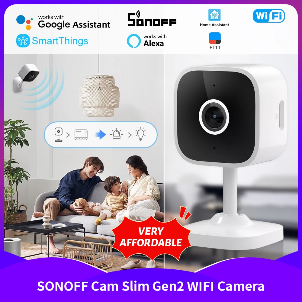 Sonoff Ewelink Wi-Fi Cam Slim Gen2 Умный дом Безопасность Камера 1080p Пользовательская зона оповещения Alexa Google Assistant Smartings
Sonoff Ewelink Wi-Fi Cam Slim Gen2 Умный дом Безопасность Камера 1080p Пользовательская зона оповещения Alexa Google Assistant Smartings