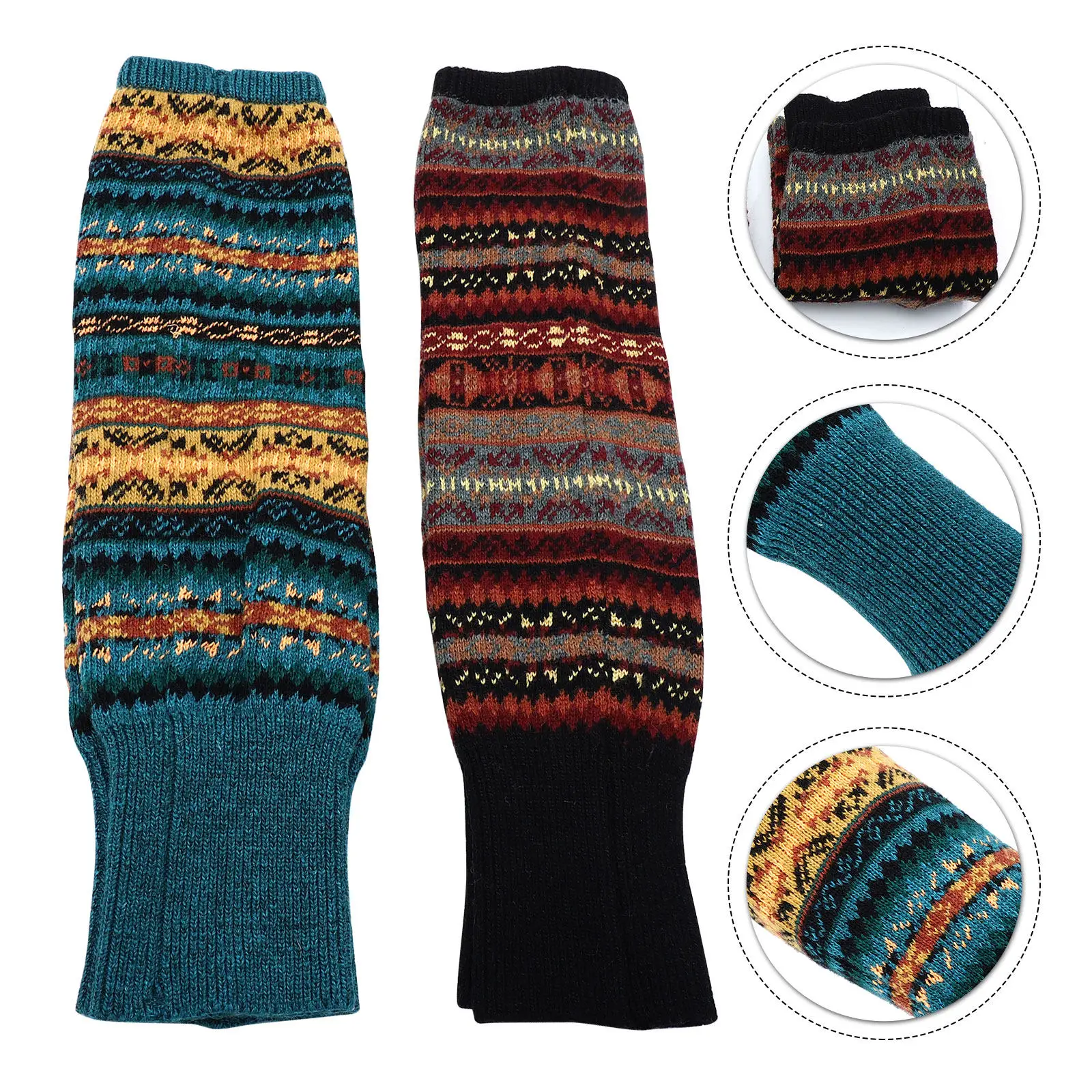 2Pairs Chic Knit Leg Warmers Women's Winter Sock Covers Thermal Leggings Style Footwear Companion for Her
2Pairs Chic Knit Leg Warmers Women's Winter Sock Covers Thermal Leggings Style Footwear Companion for Her