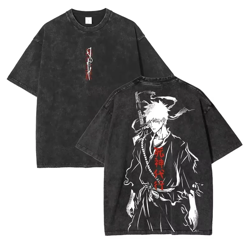 Vintage Washed Bleach Byakuya Kuchiki T-Shirt Men Oversized Streetwear Anime Senbonzakura Graphic Tee Cotton Short Sleeve Tops
Vintage Washed Bleach Byakuya Kuchiki T-Shirt Men Oversized Streetwear Anime Senbonzakura Graphic Tee Cotton Short Sleeve Tops