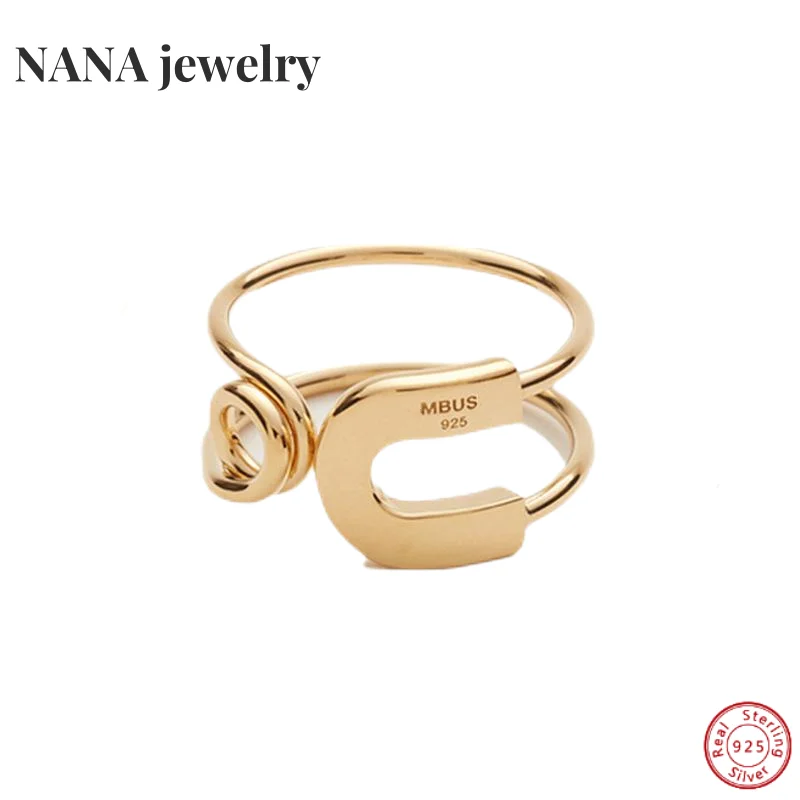 S925 Sterling Silver Safety Pin Ring with Retro Opening Adjustable for Both Men and Women
S925 Sterling Silver Safety Pin Ring with Retro Opening Adjustable for Both Men and Women