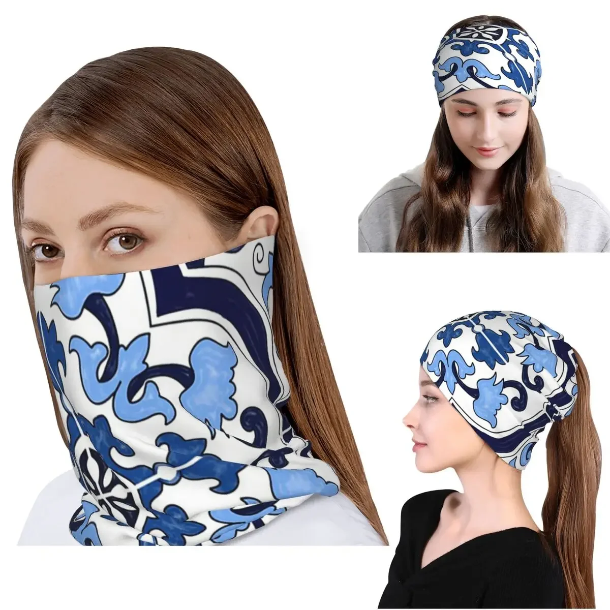 Blue Ornate Floral Mediterranean Sicilian Tile Bandana Neck Gaiter Wrap Mask Scarf Warm Cycling Scarf Beanies Hat Unisex Adult
Blue Ornate Floral Mediterranean Sicilian Tile Bandana Neck Gaiter Wrap Mask Scarf Warm Cycling Scarf Beanies Hat Unisex Adult