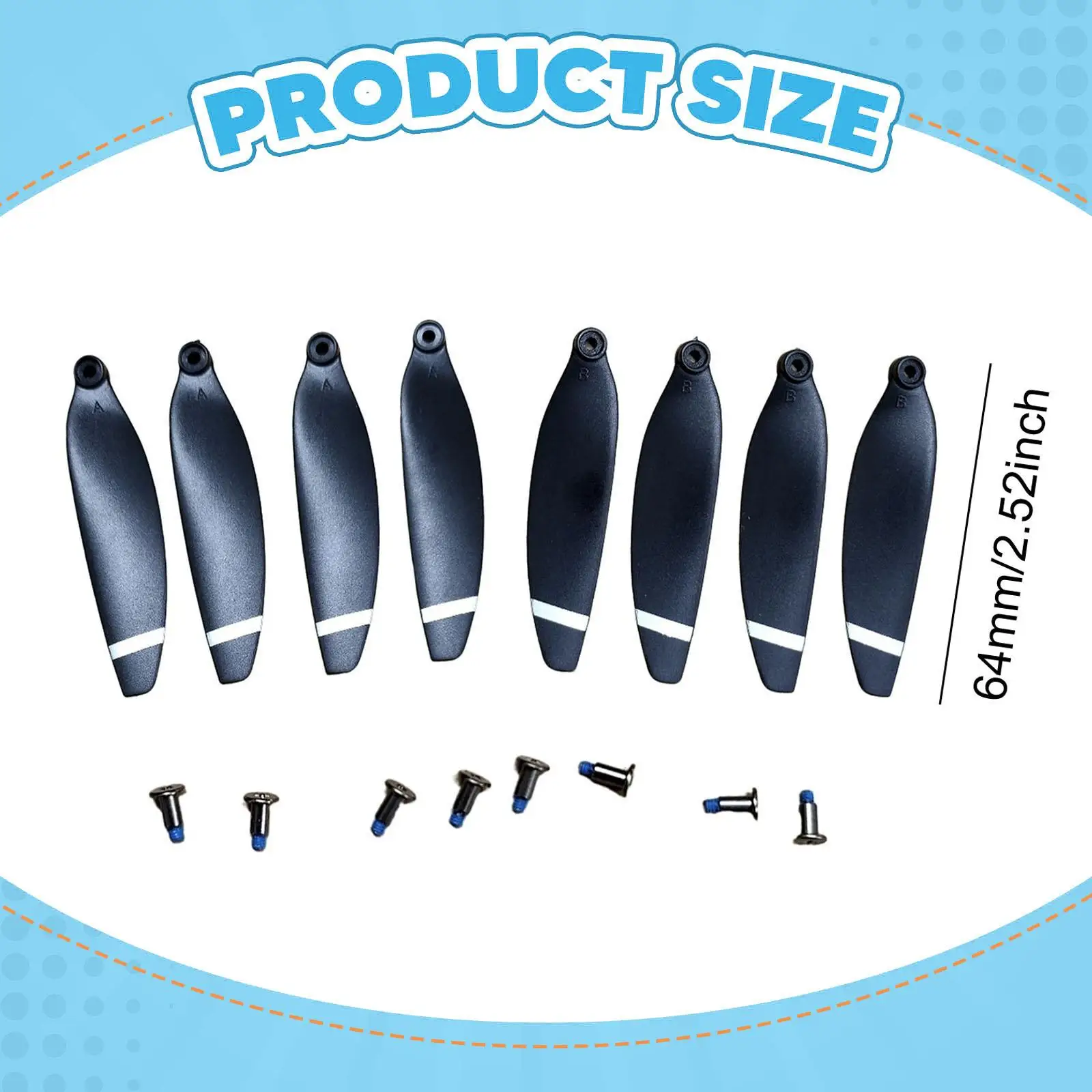 8Pcs Drone Propellers Drone Reliable Performance with Screws Propeller Replacement Accessories for L900GPS
8Pcs Drone Propellers Drone Reliable Performance with Screws Propeller Replacement Accessories for L900GPS
