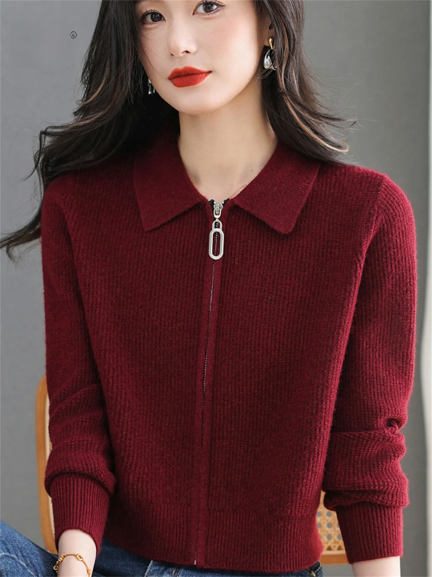 Faionable ort Svel Base irt for Young Mothers Flip Collar Slim Fit Loose Outerwear Women Middle Aged And ly
Faionable ort Svel Base irt for Young Mothers Flip Collar Slim Fit Loose Outerwear Women Middle Aged And ly