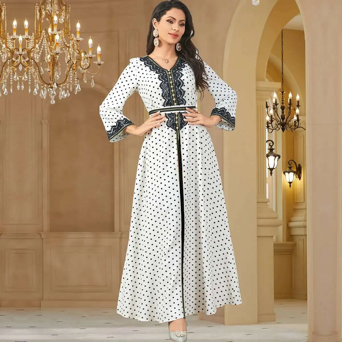 3620 Arabic Clothing Hot Stamping Long Sleeved V-neck Slit Women's Clothing 2025 New Dress Ramadan Dubai Luxury Islam Elegant
3620 Arabic Clothing Hot Stamping Long Sleeved V-neck Slit Women's Clothing 2025 New Dress Ramadan Dubai Luxury Islam Elegant