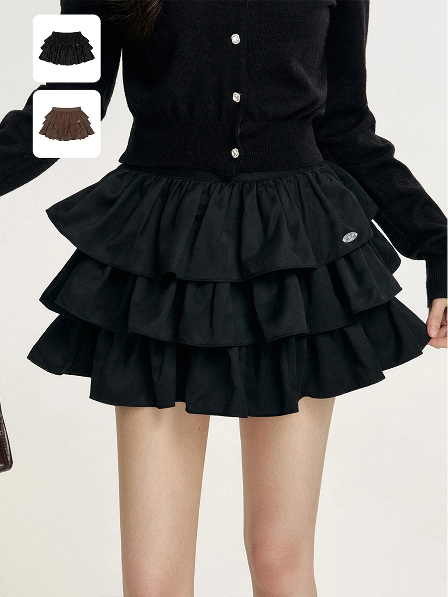 16DEWS High Waist Pleated Skirt Suede Fashionable A-Line Short Skirt Elegant Gathered Cake Skirt Polyester Fiber
16DEWS High Waist Pleated Skirt Suede Fashionable A-Line Short Skirt Elegant Gathered Cake Skirt Polyester Fiber