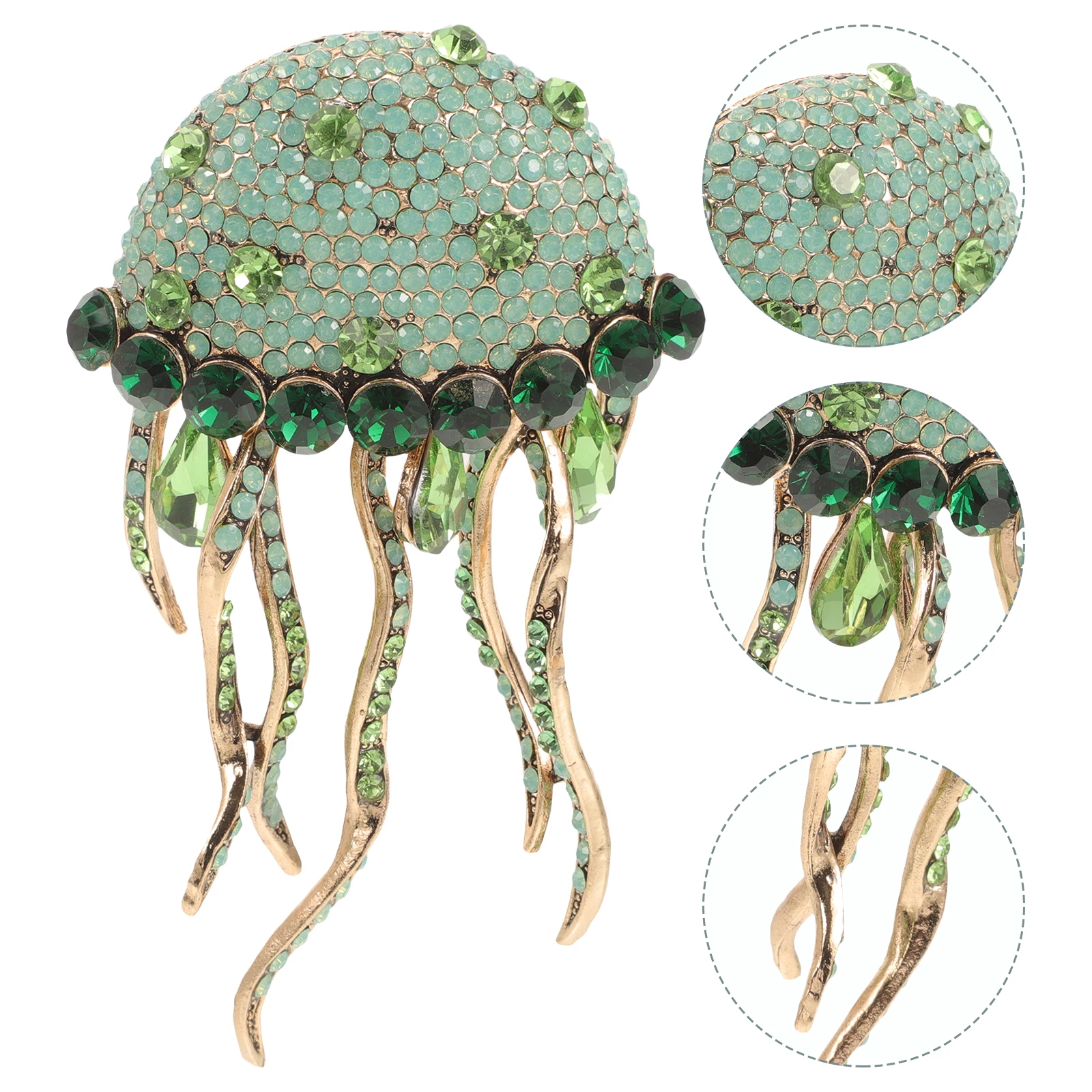 Creative Jellyfish Pin Rhinestone Green Long Costume Jewelry Fringe Women Accessories Dress Jewelry Brooch Pins
Creative Jellyfish Pin Rhinestone Green Long Costume Jewelry Fringe Women Accessories Dress Jewelry Brooch Pins