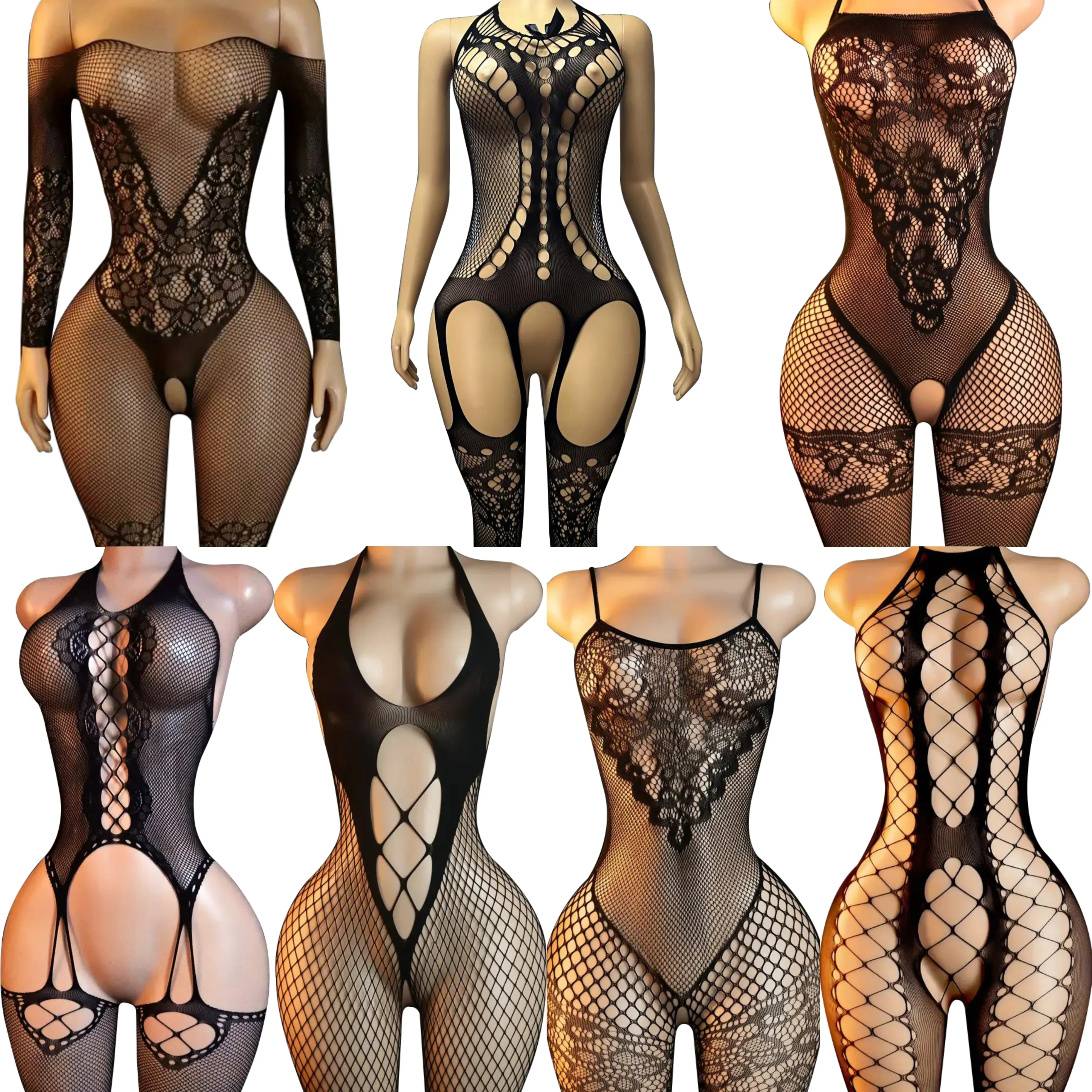 Plus Size Transparent Bodysuit Sexy Underwear Women One-piece Exotic Costumes Hollow Crotchless Curve Lace Porno Bodystockings
Plus Size Transparent Bodysuit Sexy Underwear Women One-piece Exotic Costumes Hollow Crotchless Curve Lace Porno Bodystockings