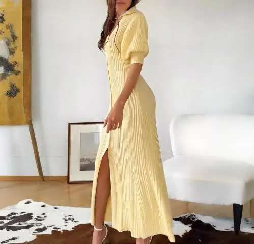 Fashion Sexy Women's Dresses 2025 Autumn Daily Clothing New Short Sleeve V-Neck Multi Button Slit Casual Dress for Women
Fashion Sexy Women's Dresses 2025 Autumn Daily Clothing New Short Sleeve V-Neck Multi Button Slit Casual Dress for Women