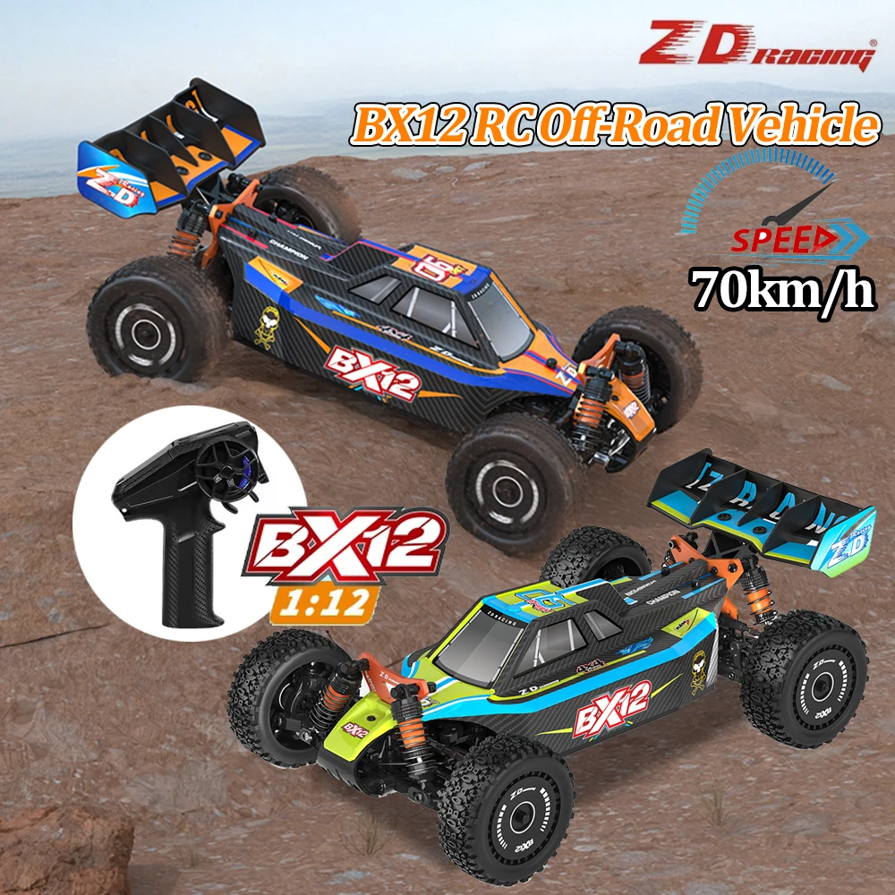 ZD Racing BX12 1/12 Four-wheel Drive Brushless Racing Off-Road Vehicle 70KM/h 2.4GHZ 4CH Remote Control with 2200mah Battery
ZD Racing BX12 1/12 Four-wheel Drive Brushless Racing Off-Road Vehicle 70KM/h 2.4GHZ 4CH Remote Control with 2200mah Battery