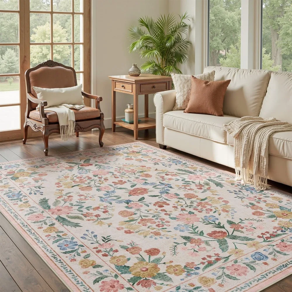 AMOAMI Vintage Floral 5x7 Area Rugs for Living Room Rug, Machine Washable Rug Non Slip Large Area Rug for Bedroom Indoor Low Pil
AMOAMI Vintage Floral 5x7 Area Rugs for Living Room Rug, Machine Washable Rug Non Slip Large Area Rug for Bedroom Indoor Low Pil