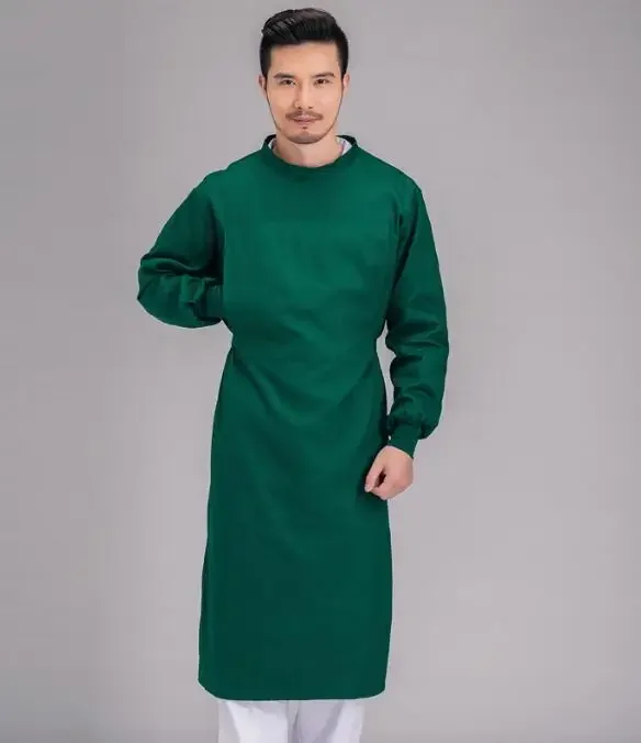 Surgical Gown Long sleeve Operating Room Apron Cover Hospital Work Men Green Medical
Surgical Gown Long sleeve Operating Room Apron Cover Hospital Work Men Green Medical