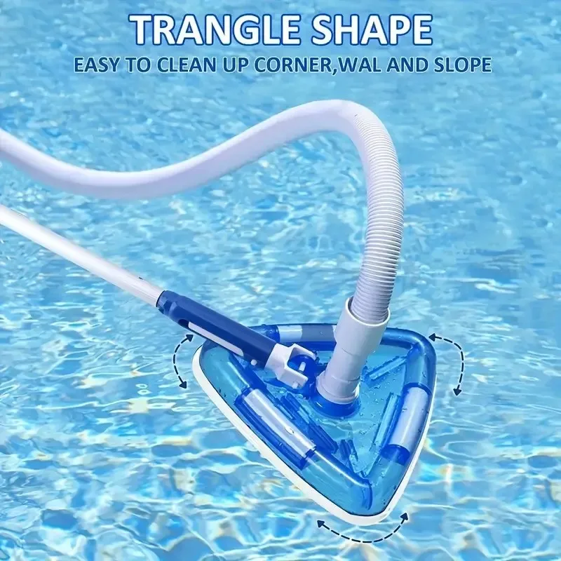 1pc Transparent Triangular Pool Vacuum Head With Swivel Hose Connection And EZ Clip Handle Connect 1-1/4" Or 1-1/2" Hose
1pc Transparent Triangular Pool Vacuum Head With Swivel Hose Connection And EZ Clip Handle Connect 1-1/4" Or 1-1/2" Hose
