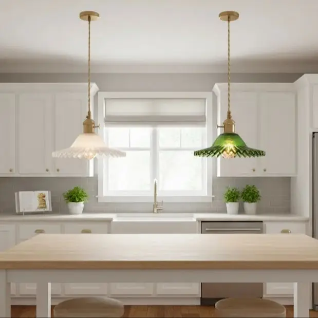 Brass-Finish Vintage Glass Pendant Light Adjustable Height Hanging Lamp Suitable for Kitchen Islands, Dining Rooms, and Hallways
Brass-Finish Vintage Glass Pendant Light Adjustable Height Hanging Lamp Suitable for Kitchen Islands, Dining Rooms, and Hallways