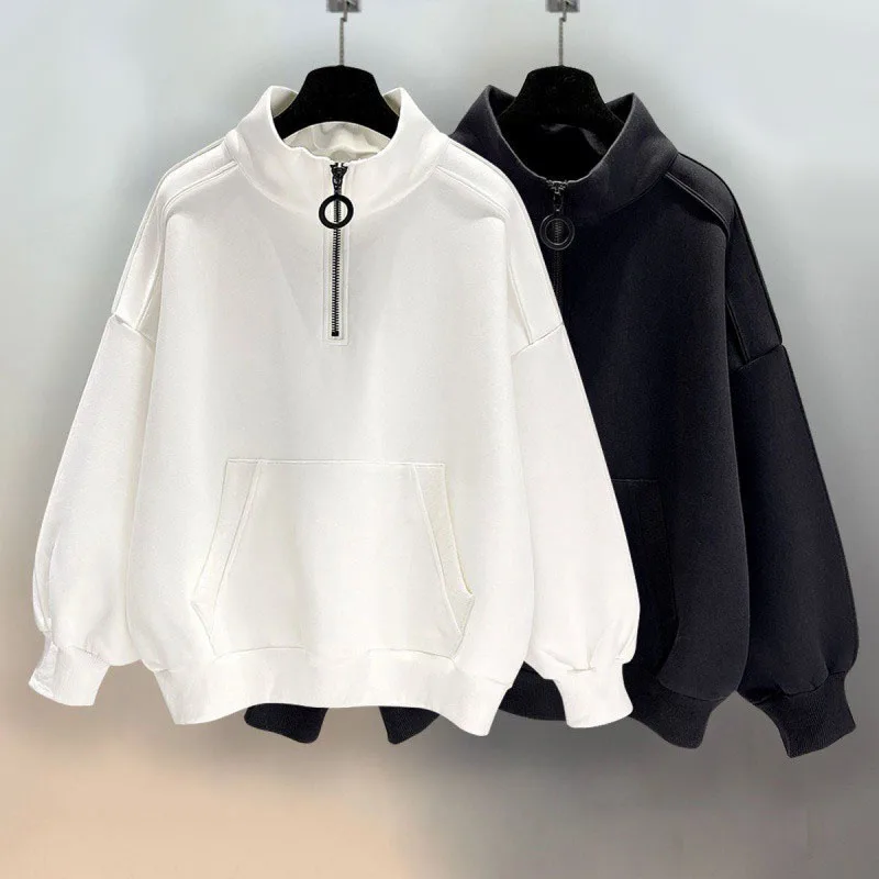 Men Sweatshirts Solid Color 2023 Spring Autumn Half Zipper Stand Collar Hoodies Couple Fashion Pullover Tops Vintage Outerwear
Men Sweatshirts Solid Color 2023 Spring Autumn Half Zipper Stand Collar Hoodies Couple Fashion Pullover Tops Vintage Outerwear