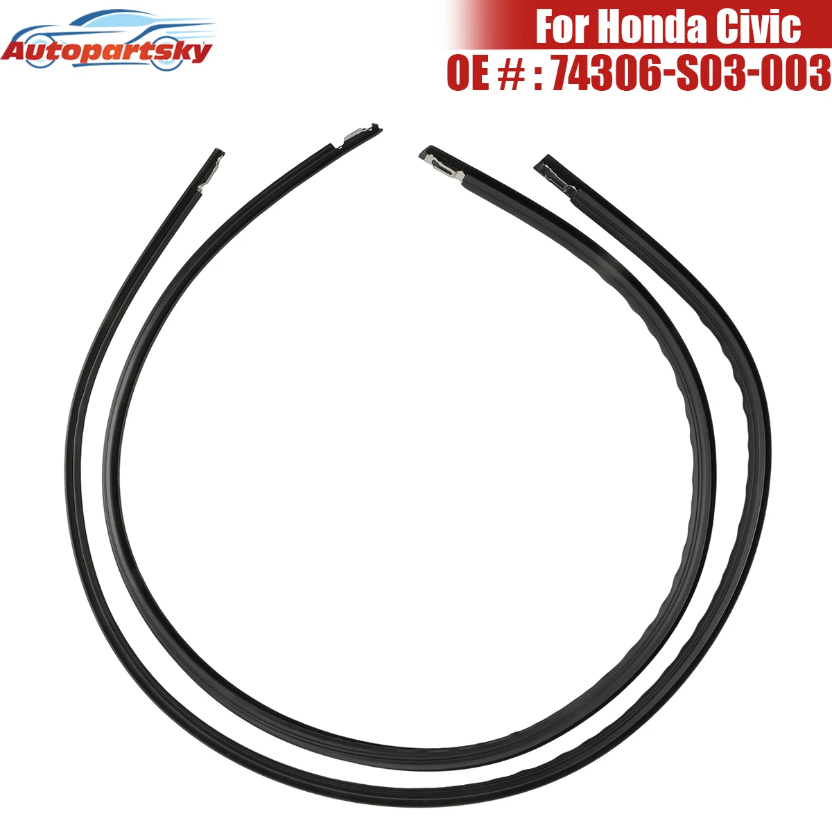 74306-S03-003 74316-S03-003 L+R Side Roof Drip Moulding Trim Set for Honda Civic EK2 EK3 EK4 EK9 1996-2000
74306-S03-003 74316-S03-003 L+R Side Roof Drip Moulding Trim Set for Honda Civic EK2 EK3 EK4 EK9 1996-2000
