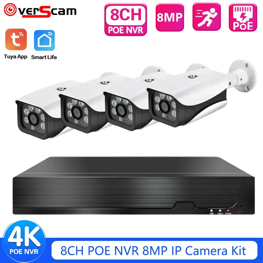 Комплект системы видеонаблюдения Tuya POE 4K с 4-канальным NVR, уличные водонепроницаемые IP-камеры Bullet с аудио для CCTV
Комплект системы видеонаблюдения Tuya POE 4K с 4-канальным NVR, уличные водонепроницаемые IP-камеры Bullet с аудио для CCTV