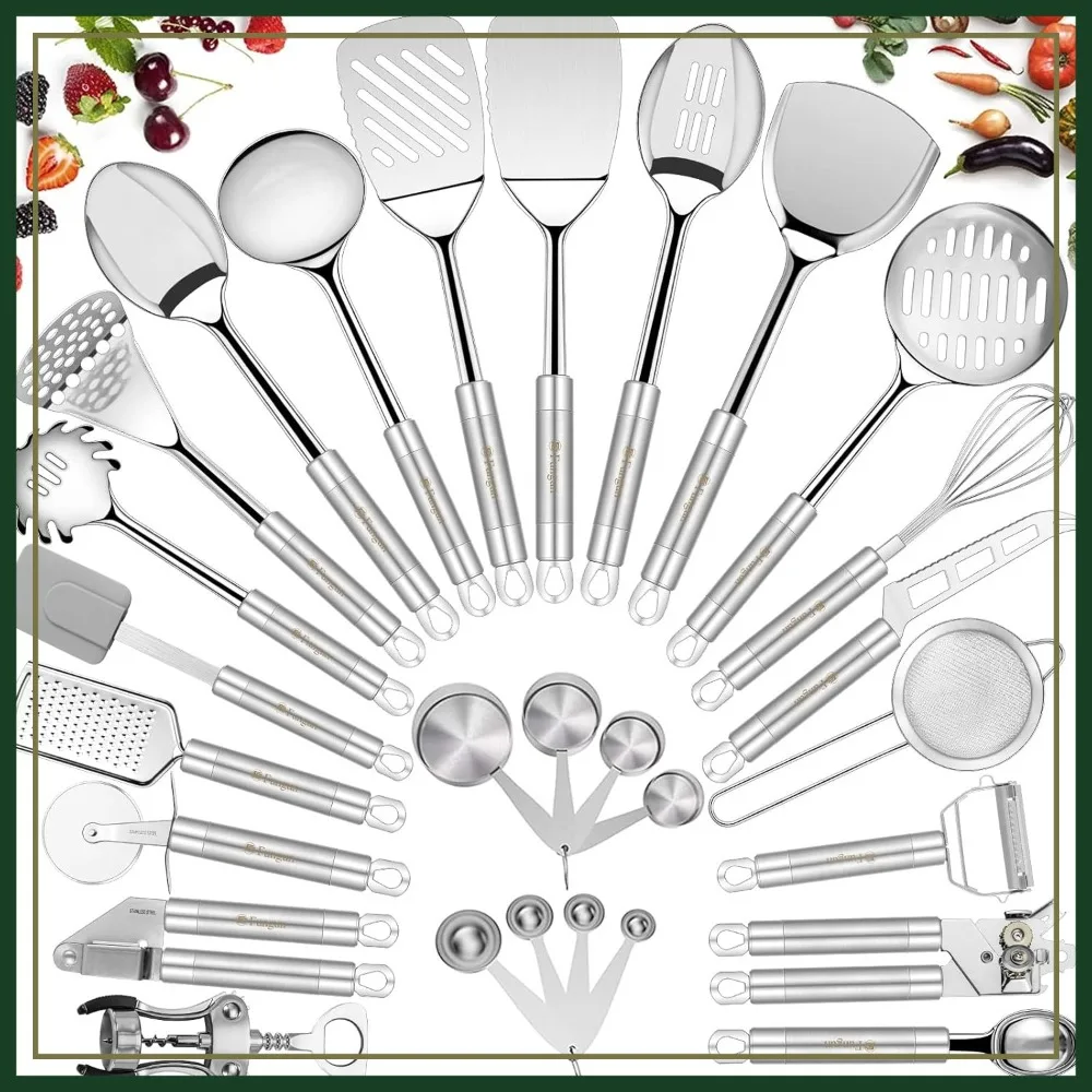 28 Pcs Stainless Steel Nonstick Cookware Set with Spatula - Kitchen Utensil Tools Gadgets
28 Pcs Stainless Steel Nonstick Cookware Set with Spatula - Kitchen Utensil Tools Gadgets