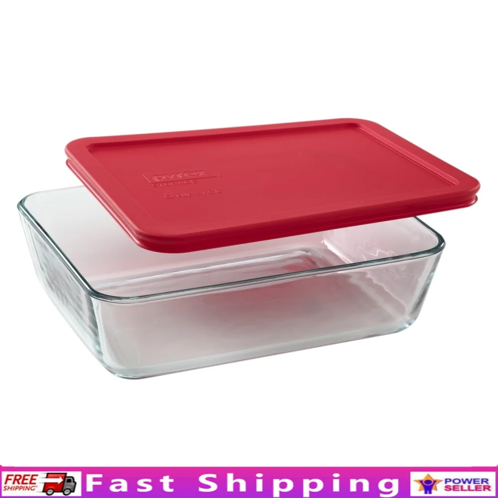Airtight 6 Cup Glass Food Storage Container with Red Lid Microwave Dishwasher Safe Durable Tempered Glass Leftovers and Meal
Airtight 6 Cup Glass Food Storage Container with Red Lid Microwave Dishwasher Safe Durable Tempered Glass Leftovers and Meal