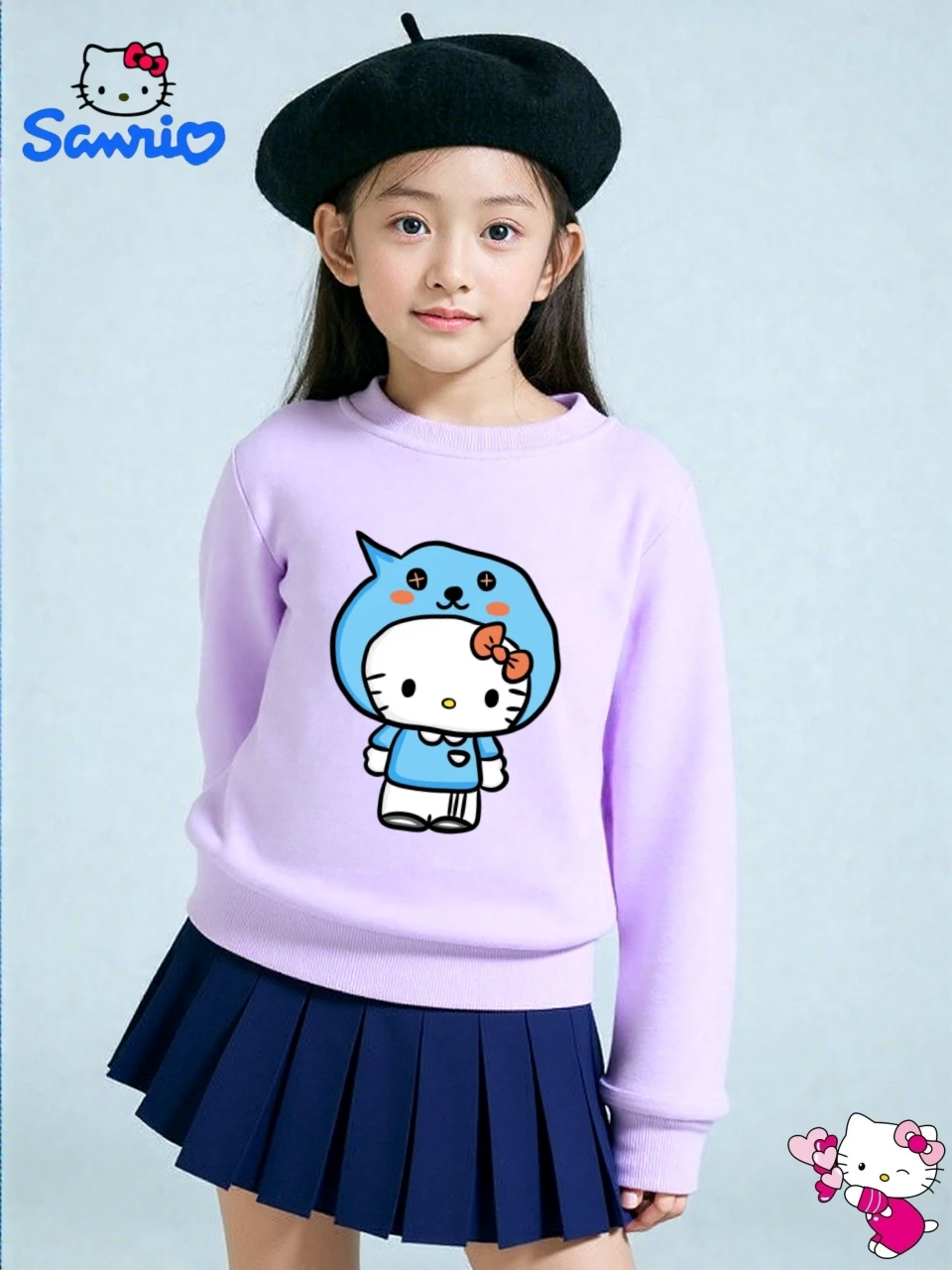 Осенний комплект детской одежды SANRIO, спортивные кофты для маленьких девочек, пуловер HELLO KITTY, топ и плиссированная юбка, милые спортивные костюмы из 2 предметов
Осенний комплект детской одежды SANRIO, спортивные кофты для маленьких девочек, пуловер HELLO KITTY, топ и плиссированная юбка, милые спортивные костюмы из 2 предметов