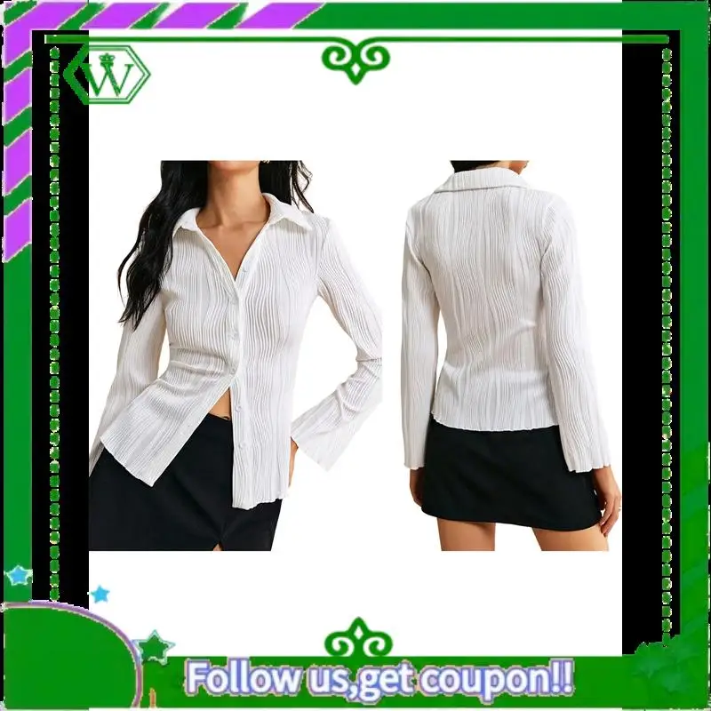 A18P-Womens Textured Button Down Long Sleeve Shirt Casual Work Office Blouse Top
A18P-Womens Textured Button Down Long Sleeve Shirt Casual Work Office Blouse Top