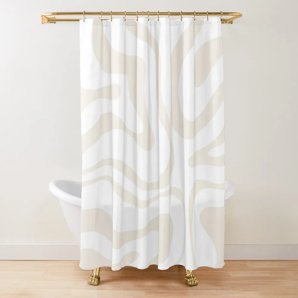 Liquid Swirl Modern Abstract Pattern in White and Light Ecru Beige Shower Curtain Luxury Bathroom Shower Cute Shower Curtain
Liquid Swirl Modern Abstract Pattern in White and Light Ecru Beige Shower Curtain Luxury Bathroom Shower Cute Shower Curtain