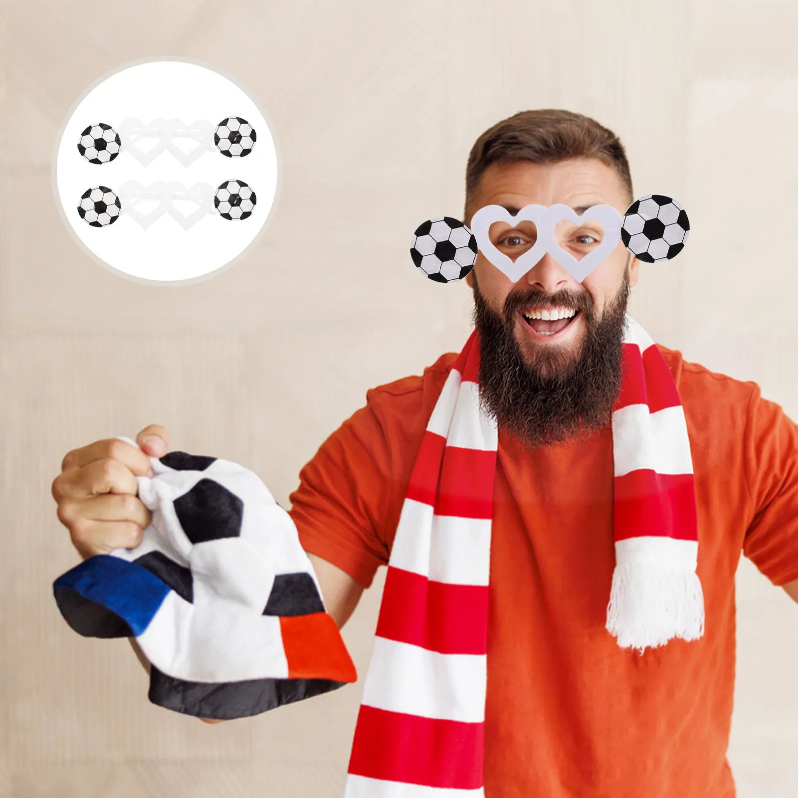 2 Pcs Plastic Heart Shaped Football Glasses Football Party Photo Booth Eyeglasses Sport Party Eyewear Soccer Goodie Bag Fillers
2 Pcs Plastic Heart Shaped Football Glasses Football Party Photo Booth Eyeglasses Sport Party Eyewear Soccer Goodie Bag Fillers