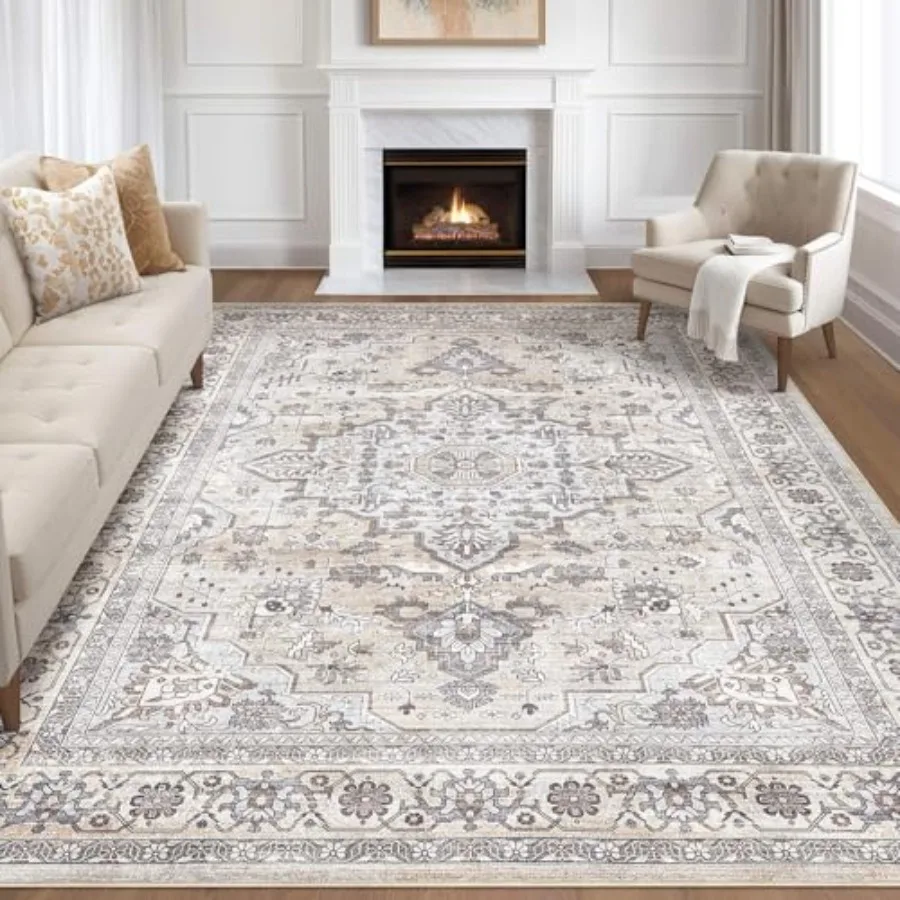 10x12 Area Rug Living Room: Washable Boho Large Neutral Vintage Soft Rugs Stain Resistant Farmhouse Non Slip Indoor Floor Carpe
10x12 Area Rug Living Room: Washable Boho Large Neutral Vintage Soft Rugs Stain Resistant Farmhouse Non Slip Indoor Floor Carpe