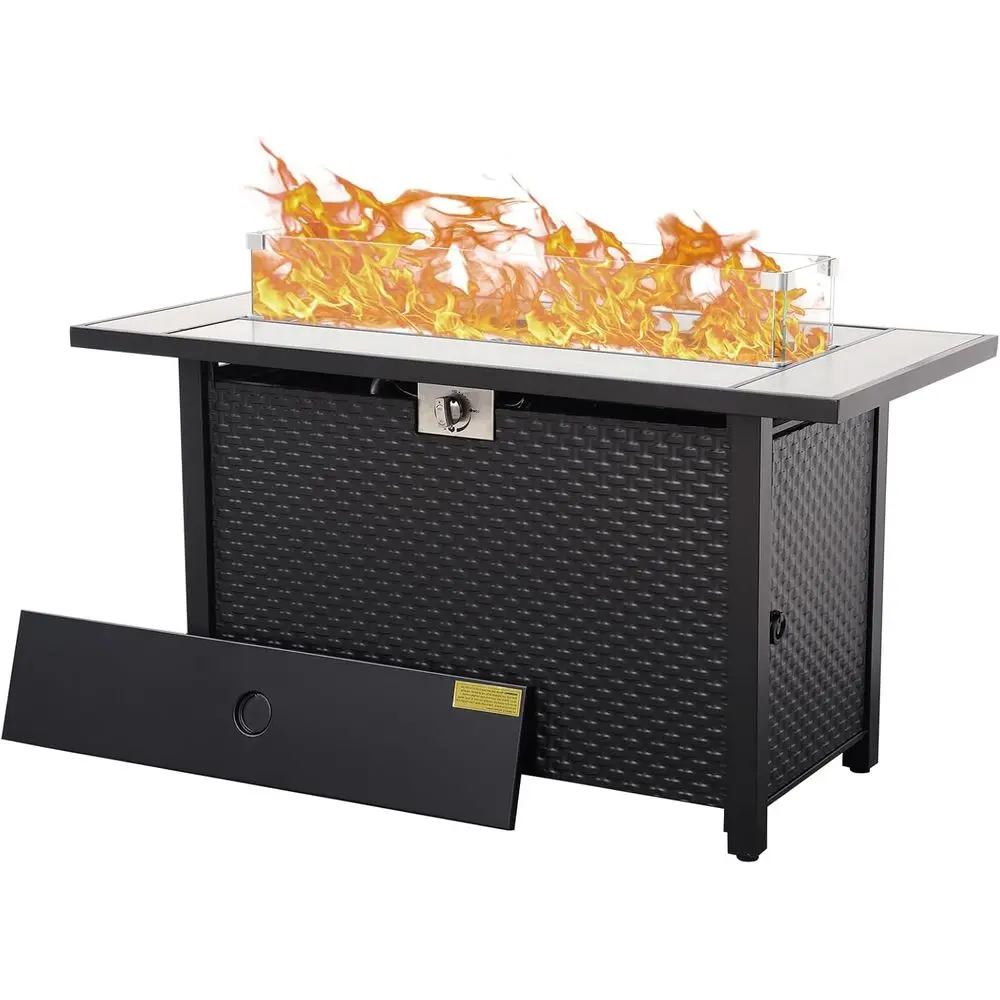 Outdoor Propane ire Pit, 45 Inch Patio irt Table with ire Glass and Wind Guard or Outside Parties and Gatherings on Garden Backy
Outdoor Propane ire Pit, 45 Inch Patio irt Table with ire Glass and Wind Guard or Outside Parties and Gatherings on Garden Backy