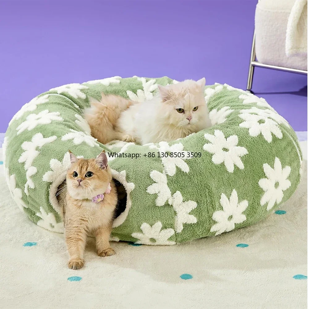 Wholesale Green Flower Design Plush Foldable Collapsible Cat Tunnel Bed
Wholesale Green Flower Design Plush Foldable Collapsible Cat Tunnel Bed