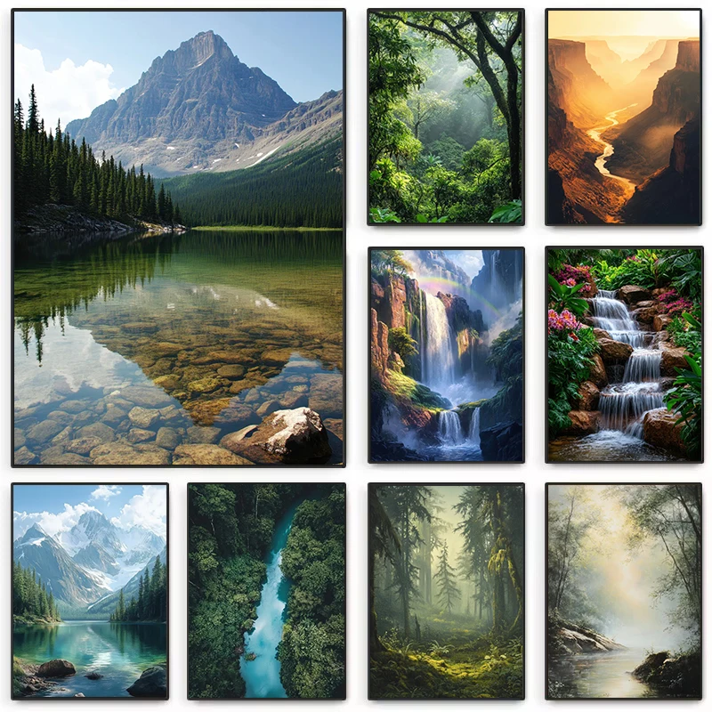 Peaceful Lake Forest Waterfall Stone Mountain Zen Landscape Nature Scenery Poster Canvas Painting Wall Pictures Home Decor
Peaceful Lake Forest Waterfall Stone Mountain Zen Landscape Nature Scenery Poster Canvas Painting Wall Pictures Home Decor