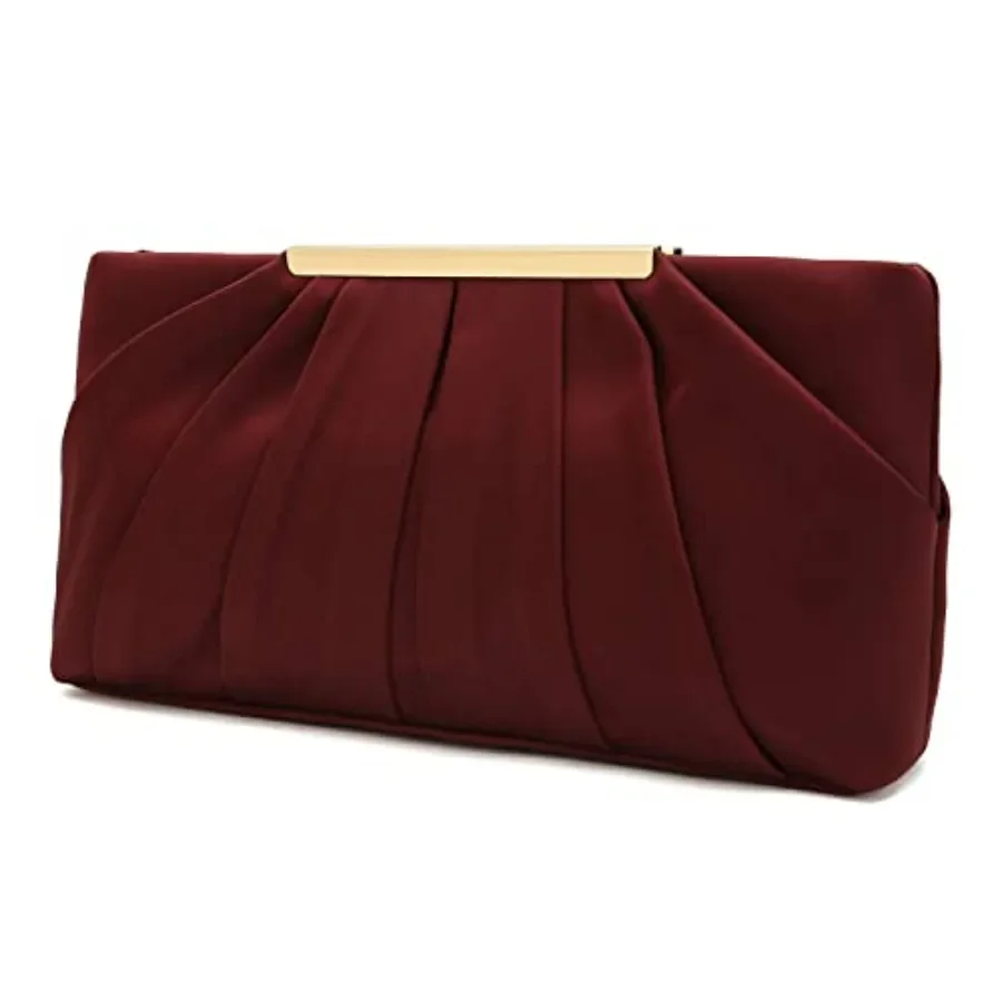 Clutch Evening Bag Elegant Pleated Satin Formal Handbag Simple Classy Purse for Women
Clutch Evening Bag Elegant Pleated Satin Formal Handbag Simple Classy Purse for Women