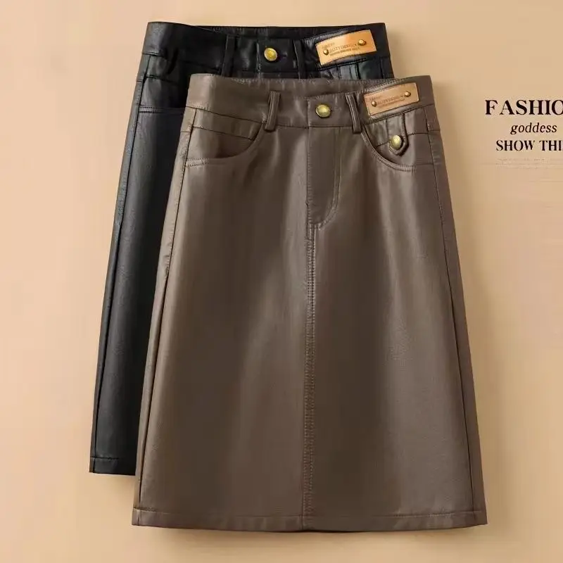 2024 New High Waist A-Line Skirt Women's PU Leather Skirt Trendy Loose Mid-Length f Body Skirt for Women
2024 New High Waist A-Line Skirt Women's PU Leather Skirt Trendy Loose Mid-Length f Body Skirt for Women