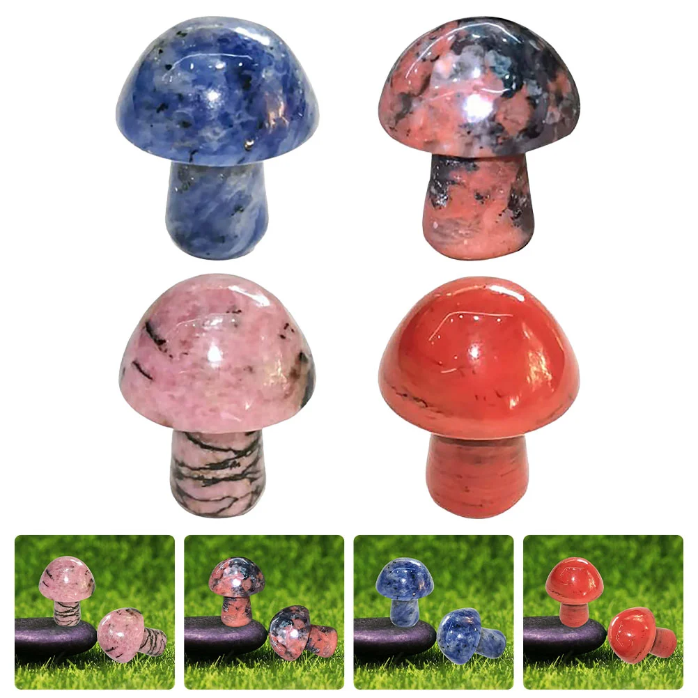 4 Pcs Mushroom Figurines Crystal Stone Garden Decor Artificial Plant Miniature naments Home Landscape Props Gift Sculptures
4 Pcs Mushroom Figurines Crystal Stone Garden Decor Artificial Plant Miniature naments Home Landscape Props Gift Sculptures