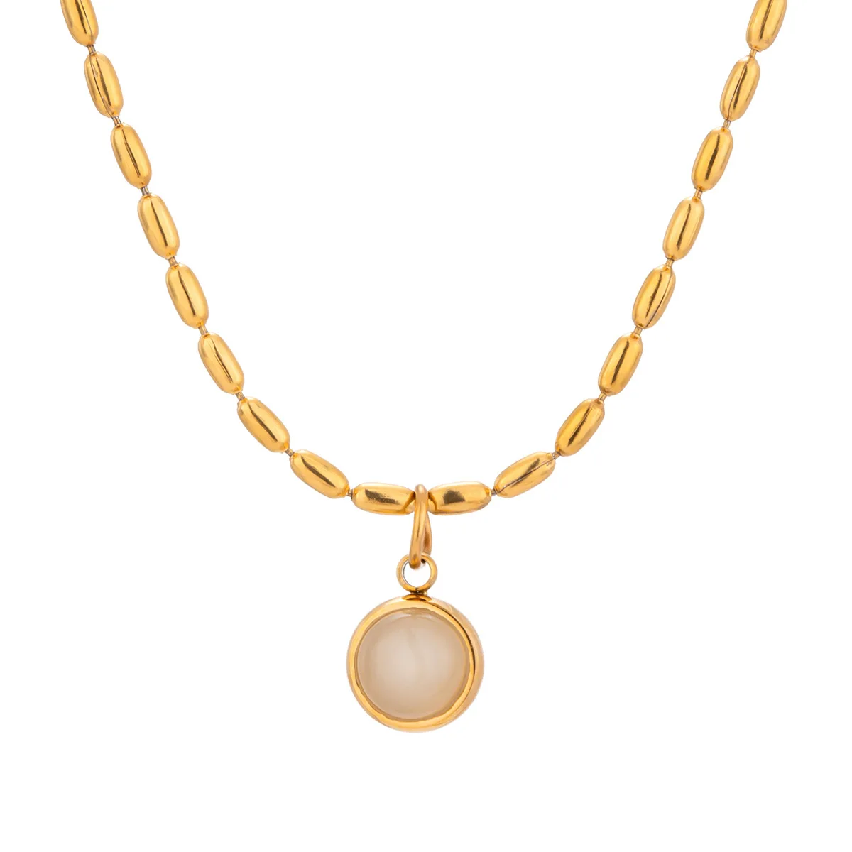 Stainless Steel PVD 18K Gold Plated Tarnish Waterproof Beads Chain Crystal Pendant Necklace For Woman Jewelry Wholesale INS
Stainless Steel PVD 18K Gold Plated Tarnish Waterproof Beads Chain Crystal Pendant Necklace For Woman Jewelry Wholesale INS