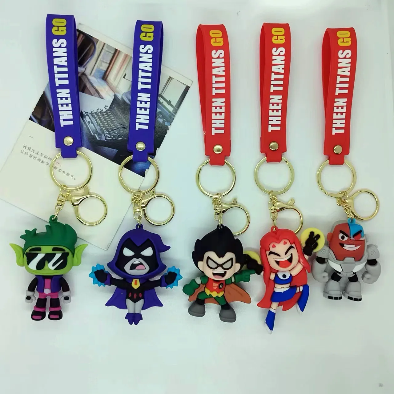 Cross Border Creative Cartoon Teen Titans Go Wholesale of Keychain Bags Car Keychain Accessories Gifts Y2k Fashion Toys Anime
Cross Border Creative Cartoon Teen Titans Go Wholesale of Keychain Bags Car Keychain Accessories Gifts Y2k Fashion Toys Anime