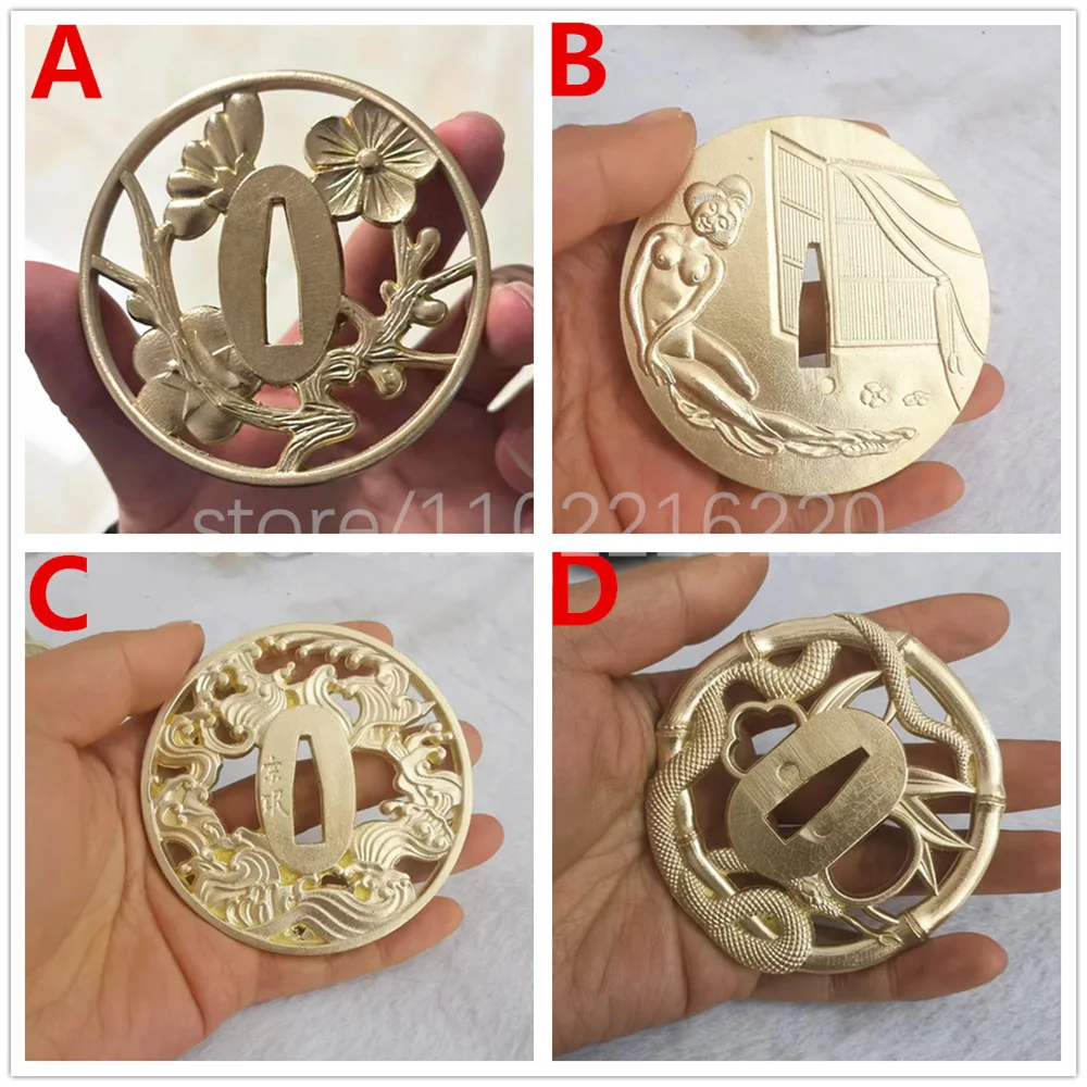 Brand New Copper Tsuba Brass Handguard Guard For Real Japanese Japan Samurai Katana Sword Fittings Parts Accessory Nice
Brand New Copper Tsuba Brass Handguard Guard For Real Japanese Japan Samurai Katana Sword Fittings Parts Accessory Nice
