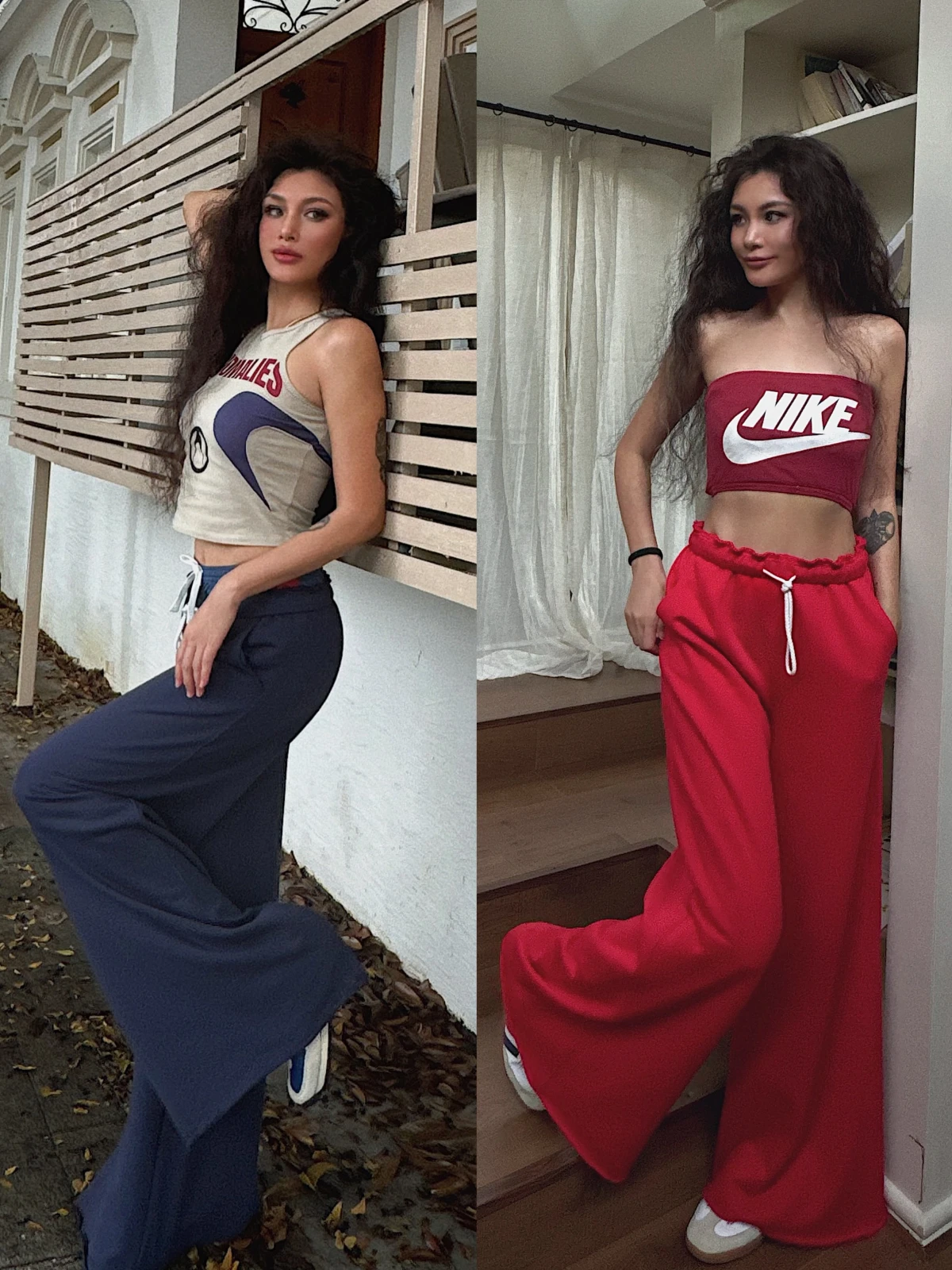 DuanStyle Original American Retro Hemmed Elastic Waist Drawstring Wide Leg Sport Pants Watermelon Red Vintage Blue Casual Pan...
DuanStyle Original American Retro Hemmed Elastic Waist Drawstring Wide Leg Sport Pants Watermelon Red Vintage Blue Casual Pan...