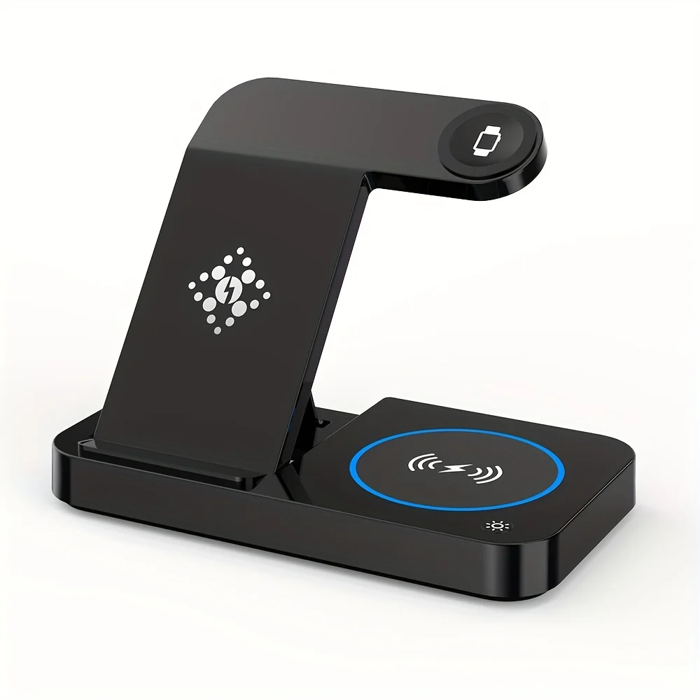 1pc, 4 In 1 Folding 15w Fast Wireless Charger, Compatible With Mobile Phone, And Watch
1pc, 4 In 1 Folding 15w Fast Wireless Charger, Compatible With Mobile Phone, And Watch