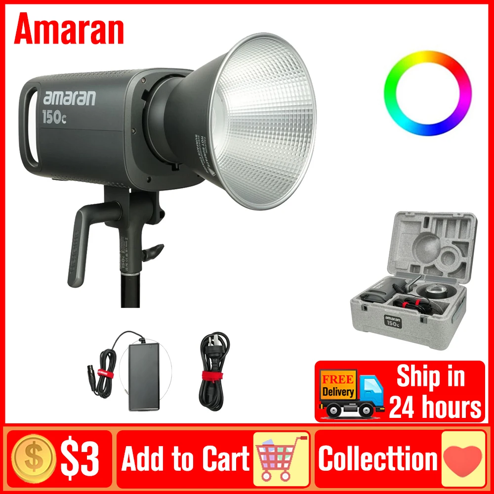Aputure Amaran 150C RGB светодиодный видео светильник COB Дневной свет Bowens крепление непрерывное светильник с приложением управления DC/AC источник питания
Aputure Amaran 150C RGB светодиодный видео светильник COB Дневной свет Bowens крепление непрерывное светильник с приложением управления DC/AC источник питания