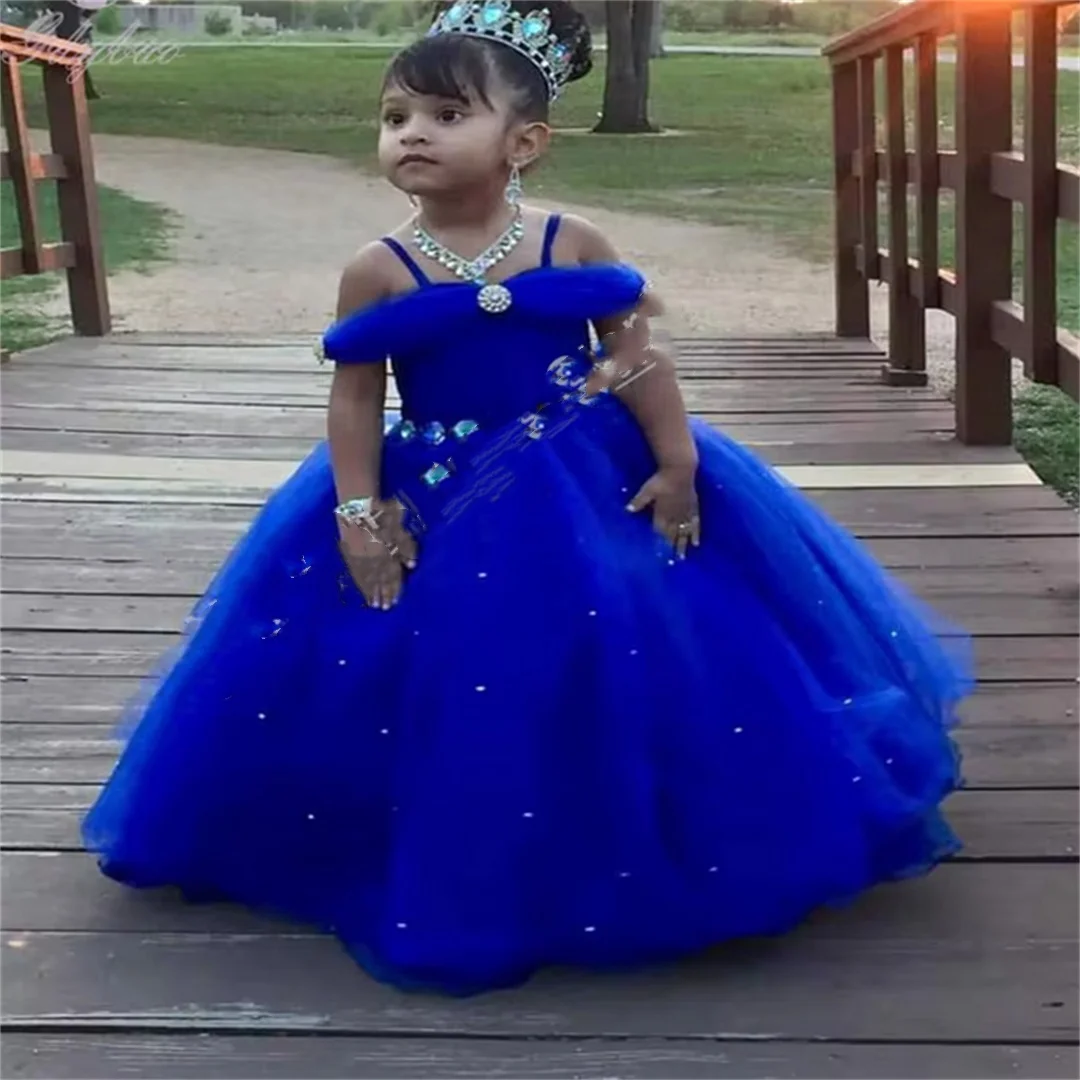 Royal Blue Princess Festive Dresses Tulle Elegance Flower Girl Dresses For Wedding Baptism Toddler Official Events
Royal Blue Princess Festive Dresses Tulle Elegance Flower Girl Dresses For Wedding Baptism Toddler Official Events