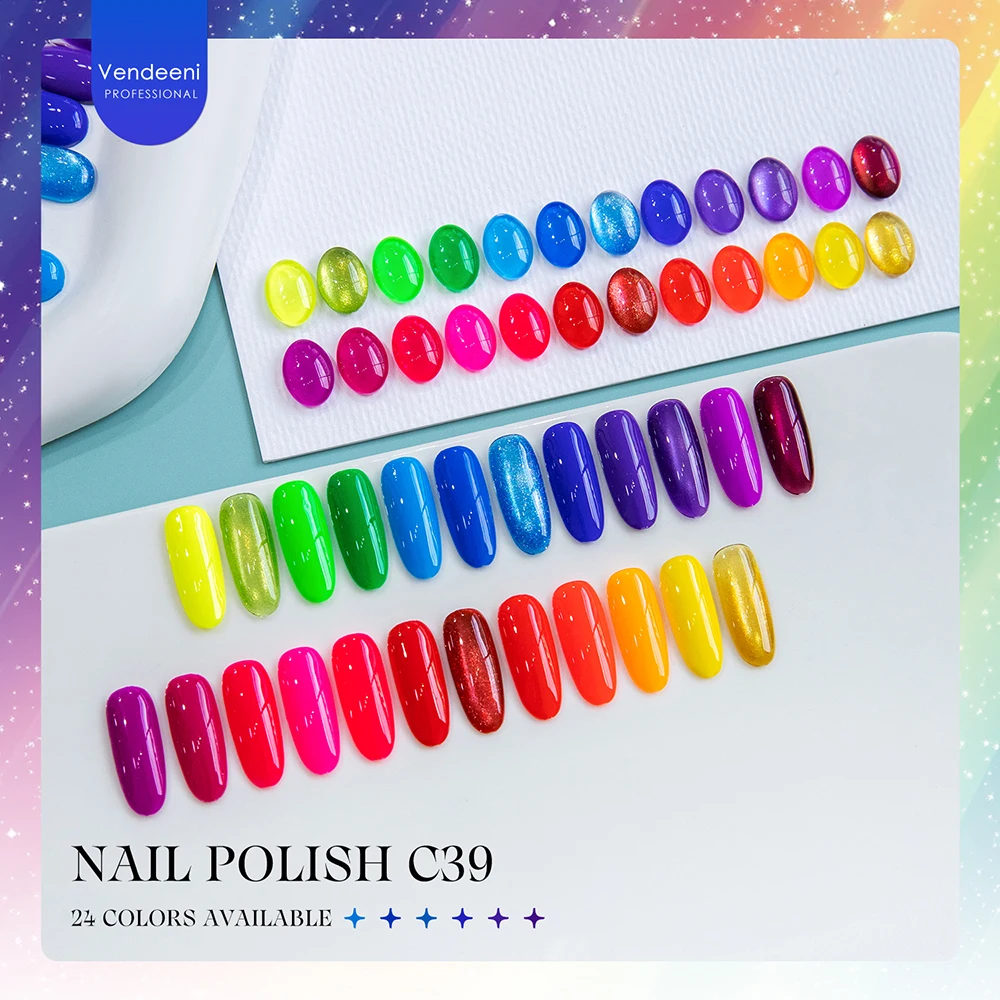 Vendeeni 24 Colors/set Red Green Glitter Cat Eye Gel Nail Polish Rainbow Magnetic Crystal Nail Varnish With Display
Vendeeni 24 Colors/set Red Green Glitter Cat Eye Gel Nail Polish Rainbow Magnetic Crystal Nail Varnish With Display