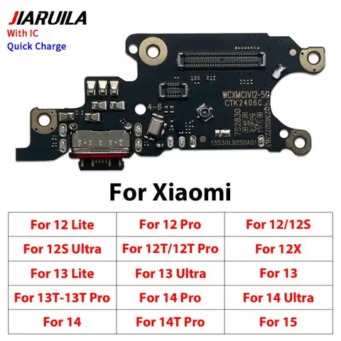 NEW For Xiaomi Mi 12 Lite 12S 12T 12X 13 Ultra 13T 14 Pro 14T 15 USB Charge Port Jack Dock Connector Charging Board Flex Cable