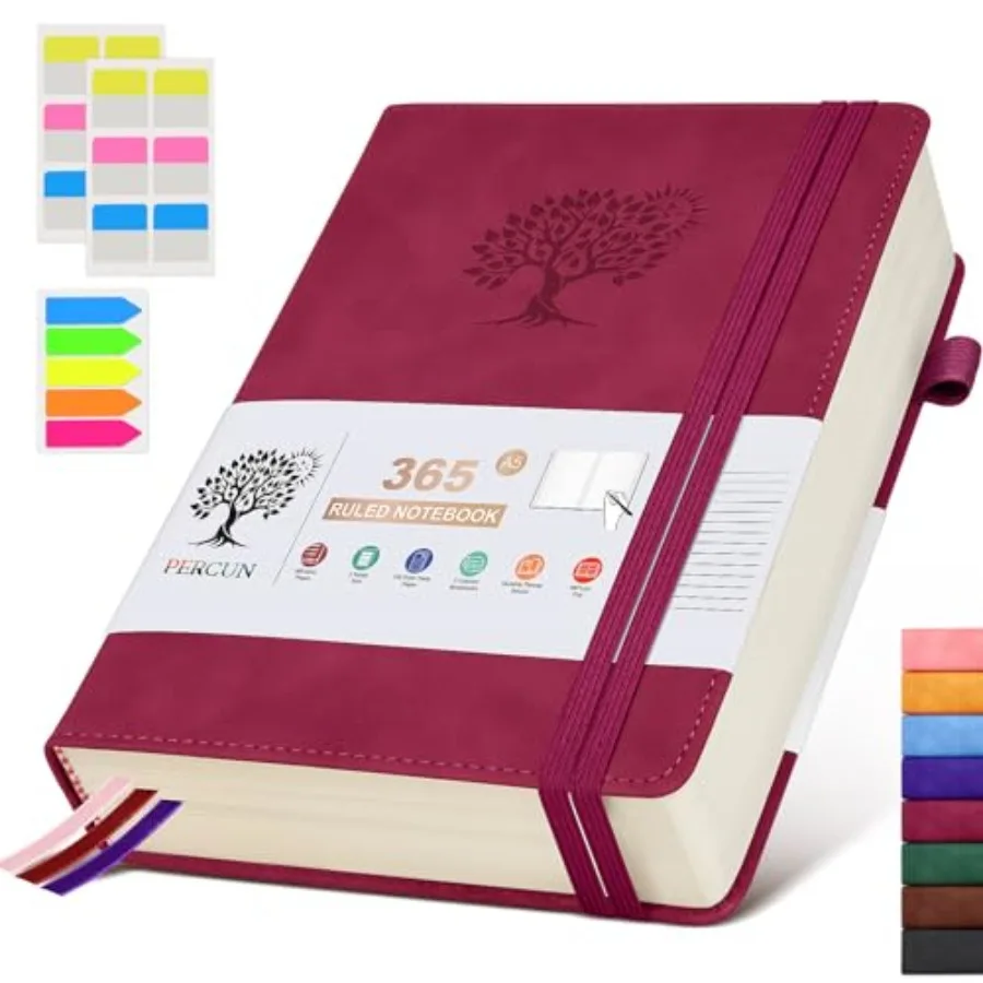 Lined Journal Notebook - 365 Page Leather Journals for Writing Women and Men Hardcover Notebook with 100Gsm Thick Pages Daily D
Lined Journal Notebook - 365 Page Leather Journals for Writing Women and Men Hardcover Notebook with 100Gsm Thick Pages Daily D
