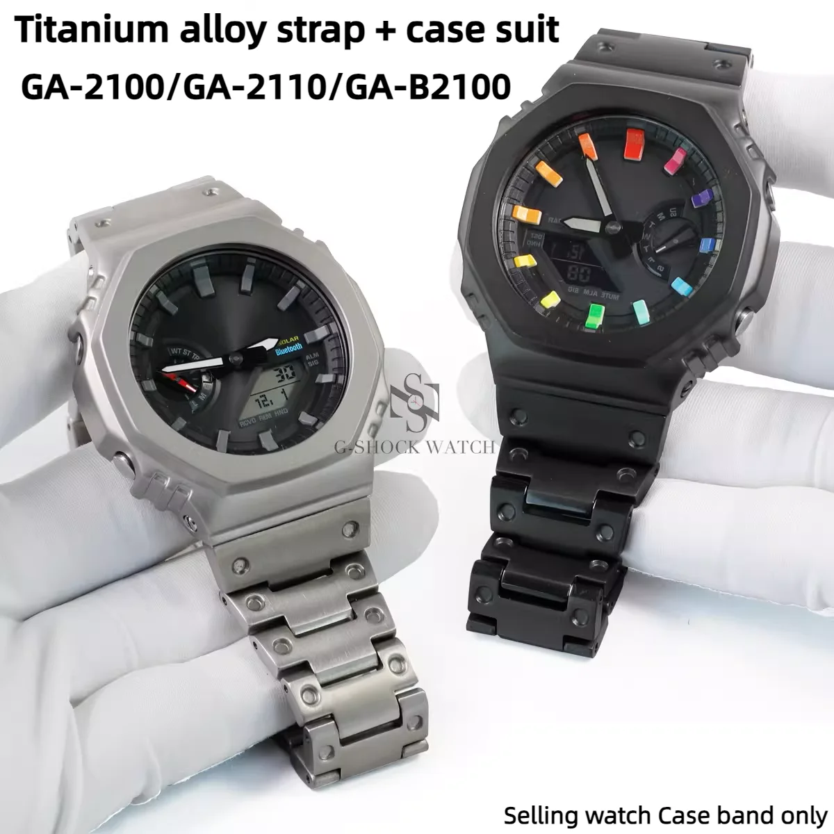 GA2100 DW5600 Titanium alloy case+strap Mod kit For Casio GA-2100 GA2110 DW-5600 DW5610 modified Metal bezel watch band bracelet
GA2100 DW5600 Titanium alloy case+strap Mod kit For Casio GA-2100 GA2110 DW-5600 DW5610 modified Metal bezel watch band bracelet