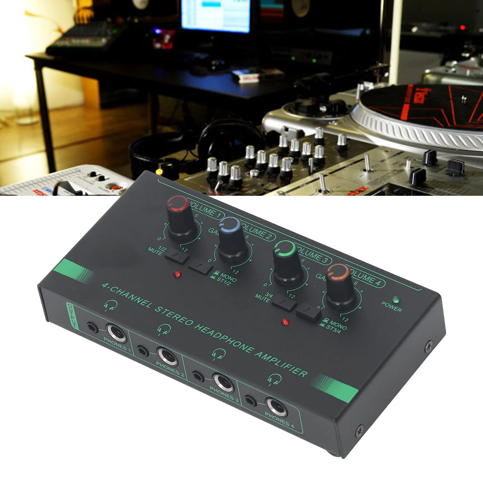 4 Channel Headphone Amplifier 8 Output Ports Headphone Splitter Type C Power Supply Mono Stereo Switching for Recording Studio
4 Channel Headphone Amplifier 8 Output Ports Headphone Splitter Type C Power Supply Mono Stereo Switching for Recording Studio