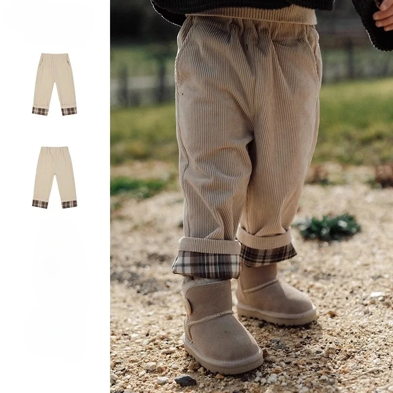 New children's autumn and winter versatile checkered rolled-up long pants, stretch pants, and straight-leg pants, kids clothes
New children's autumn and winter versatile checkered rolled-up long pants, stretch pants, and straight-leg pants, kids clothes