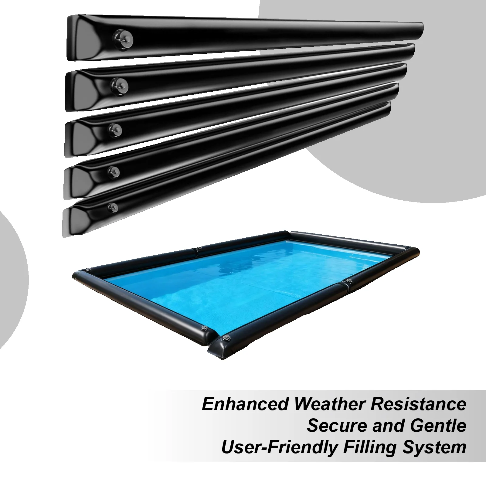 Water Bags for Pool Cover 5 Pieces Leakproof Accessories Winter Pool Cover Weights Inground for Homeowners Property Managers
Water Bags for Pool Cover 5 Pieces Leakproof Accessories Winter Pool Cover Weights Inground for Homeowners Property Managers