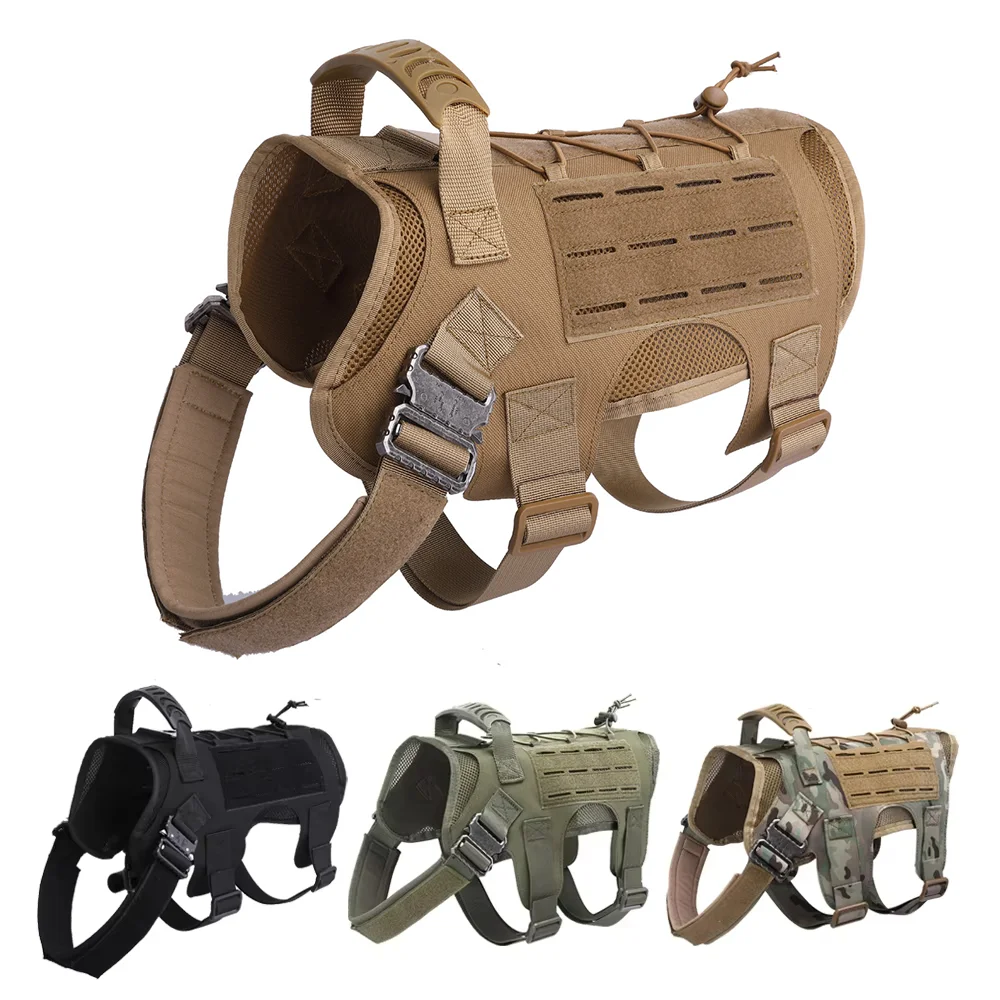 Dog Harness And Leash Set Pet MOLLE Vest for Medium Large Dogs Chest Straps Military Nylon Service Vest Adjustable
Dog Harness And Leash Set Pet MOLLE Vest for Medium Large Dogs Chest Straps Military Nylon Service Vest Adjustable
