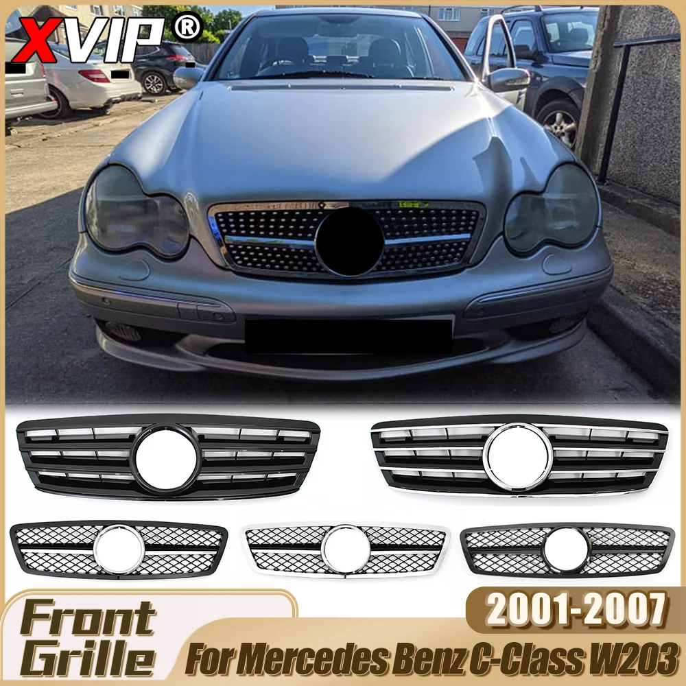 XVIP ABS Chrome Black Diamonds Style Front Bumper Grille For Mercedes Benz C-Class C200 C240 C280 01-07 Car Exterior Decoration
XVIP ABS Chrome Black Diamonds Style Front Bumper Grille For Mercedes Benz C-Class C200 C240 C280 01-07 Car Exterior Decoration