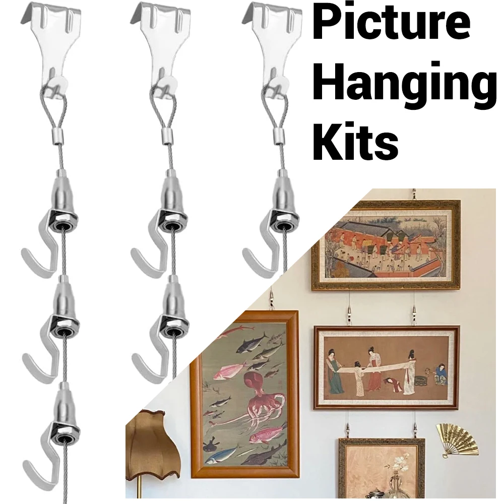 1.5mm Adjustable Steel Wire Rope Suspension Kit Art Gallery Hardware Accessories Hooks Picture Frames Jewelry Suspension 0.5-3M
1.5mm Adjustable Steel Wire Rope Suspension Kit Art Gallery Hardware Accessories Hooks Picture Frames Jewelry Suspension 0.5-3M